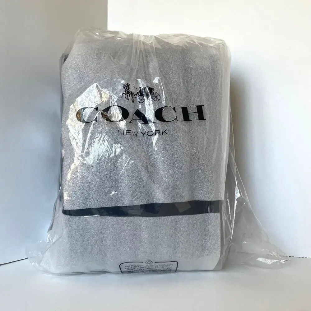Coach Racer Backpack CU112 Large Black Calf Leather Laptop Bag